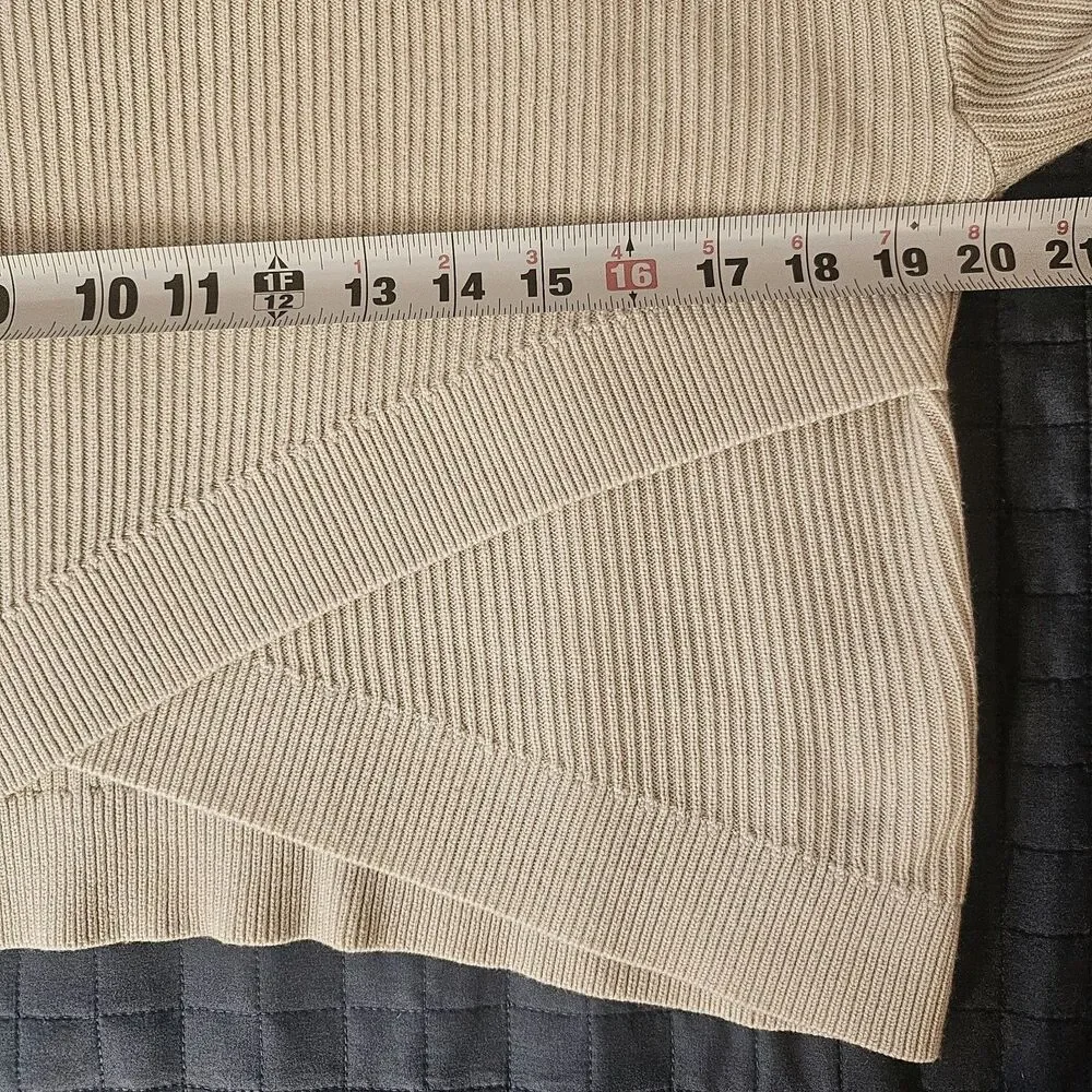 ​Lululemon Reversible Crossover Ribbed Sweater - Size 12‎ - Bone/Light Beige - Picture 12 of 12